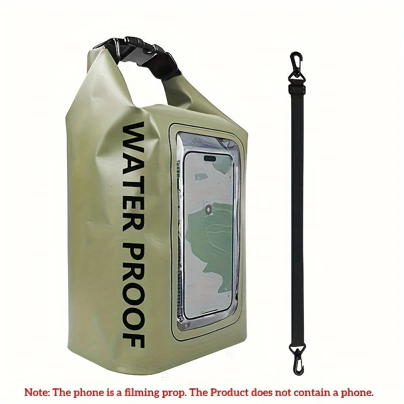 Waterproof PVC Dry Bag 5L 2L Swimming Diving Rafting Floating Shoulder Outdoor Beach Sport Kayaking Travel Crossbody Bag Surfing