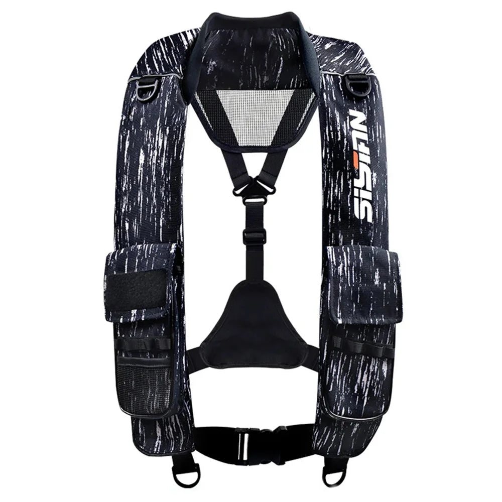New Multi Functional Fishing Vest Automatic Inflatable Adult Lightweight Marine Fishing Swimming Raft Kayak Secure Jacket Vest