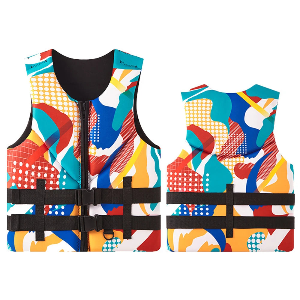 2025 Neoprene Life Jacket for Adult Men Super Buoyancy Surf Raft, Kayak, Fishing Jet Ski, Water Sport, Swimming Rescue