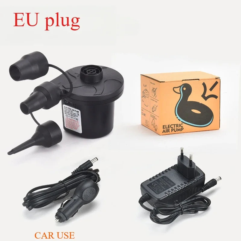 50W Electric Air Pump with 3 Nozzles，Quick 5000PA  Air Pump Inflator Deflator for Air Mattress Beds Pool Toys Raft Vacuum Bag