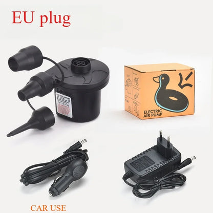 50W Electric Air Pump with 3 Nozzles，Quick 5000PA  Air Pump Inflator Deflator for Air Mattress Beds Pool Toys Raft Vacuum Bag