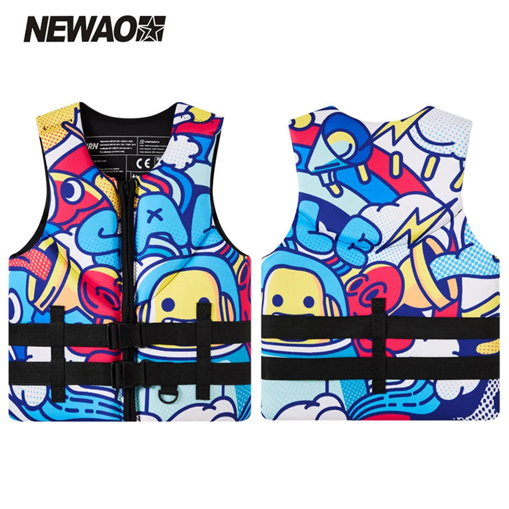 2025 Neoprene Life Jacket for Adult Men Super Buoyancy Surf Raft, Kayak, Fishing Jet Ski, Water Sport, Swimming Rescue