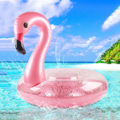 Flamingo Pool Float - Fun Beach Floaties Inflatable Swimming Pool Tubes Party Toys Summer Pool Raft Lounger for Adults & Kids