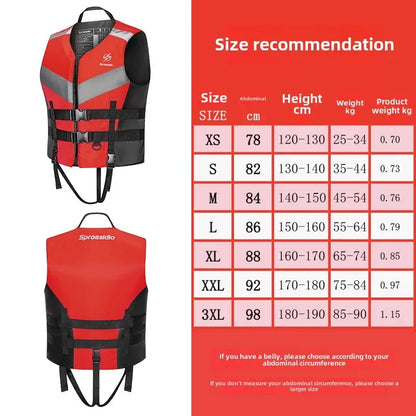 Family Vest Swimming Rafting Fishing Boat Life Jacket Water Outdoor Adult Children's Large Buoyancy Jacket