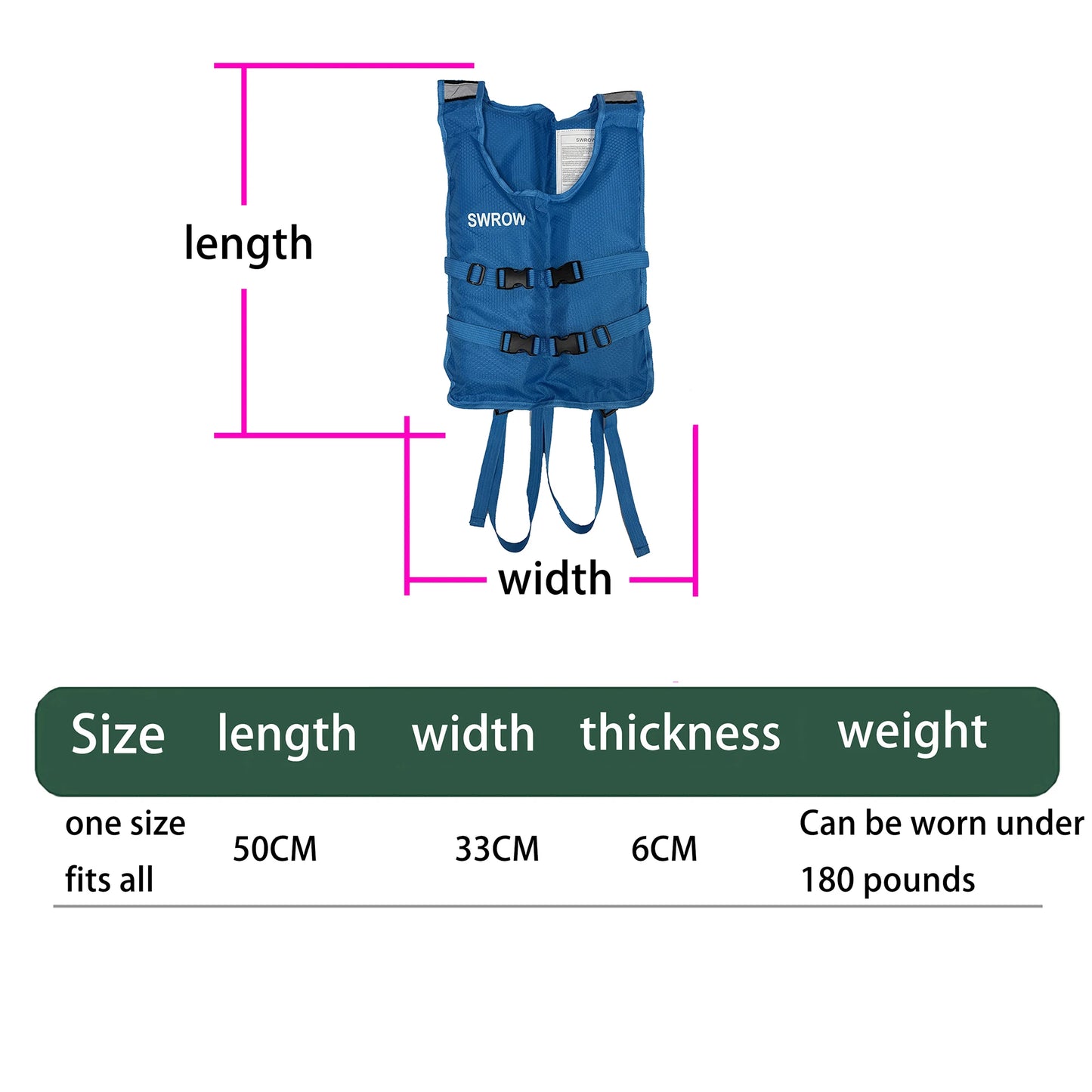 SWROW Adult child Kayaking Life Jackets Women Paddle Life Vest Men Kayak Vest PFD Safety Drifting Boat Raft Floating CE Approved