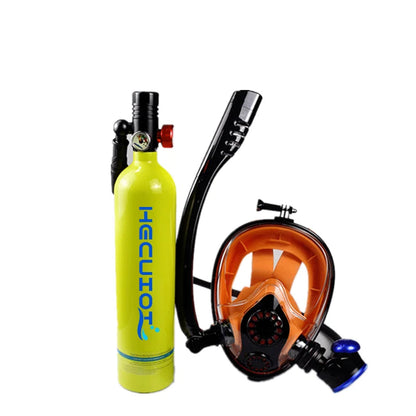 Mini 1LScuba Diving Tank Set, Scuba Diving Tank Mini Diving Cylinder with Snorkel Mask Simple Breathing Diving