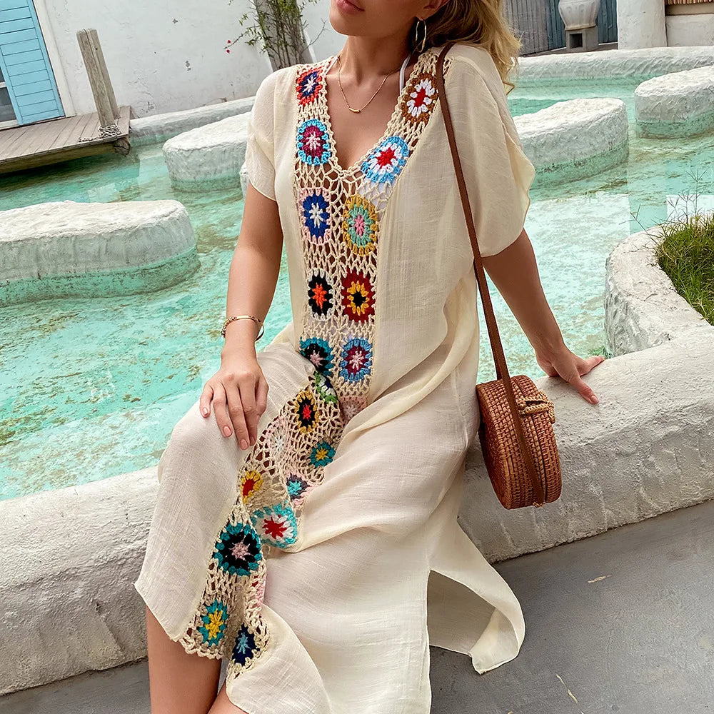 CROCHET BIKINI-Women's Sexy Swimsuit Cover Up Dress, Summer Bathing Suit, Beachwear Shirt, Cover-ups for Women