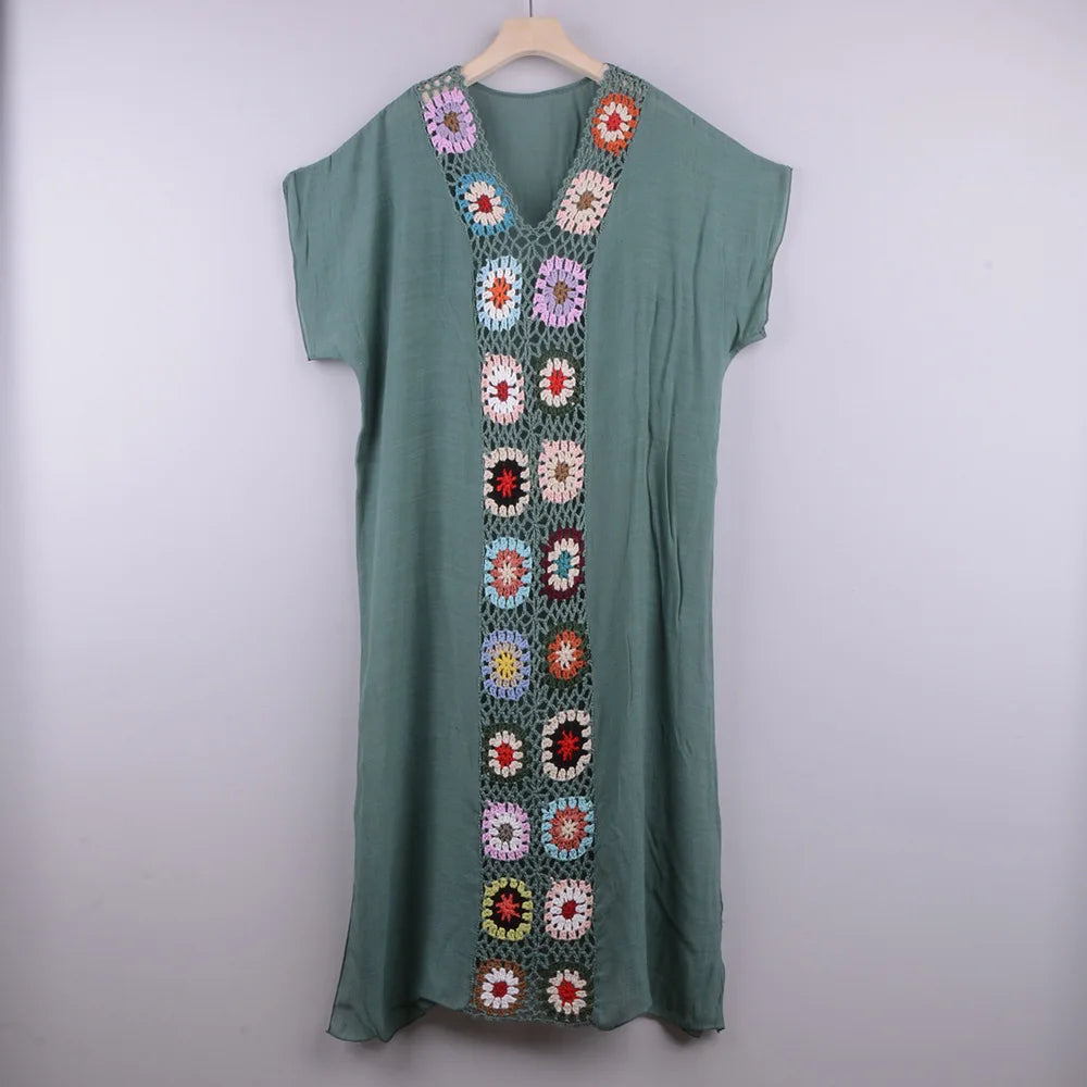 CROCHET BIKINI-Women's Sexy Swimsuit Cover Up Dress, Summer Bathing Suit, Beachwear Shirt, Cover-ups for Women