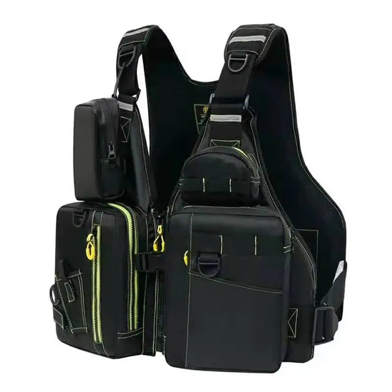 Lure Life Jacket Rock Fishing Vest Raft Sea Fishing Adult Multi-Pockets Large Buoyancy Sea Fishing Waterproof Oxford Cloth