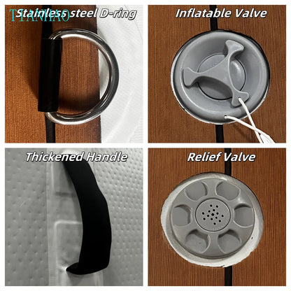 Inflatable Floating Dock Air Dock Platform Floating Island Raft with None-Slip Surface for Pool Beach Ocean