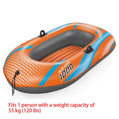 Bestway 61136/61140/61142/61146 1-3 Person Heavy Duty Inflatable Kayak - Long Lasting PVC Rafting Adventure Boat for Thrilling