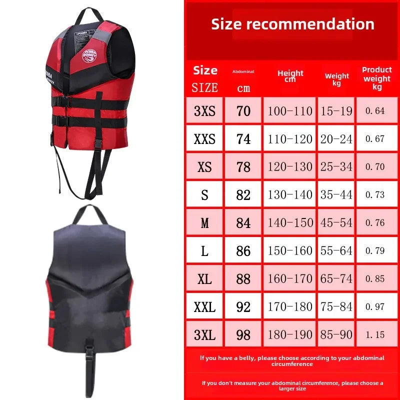 Family Vest Swimming Rafting Fishing Boat Life Jacket Water Outdoor Adult Children's Large Buoyancy Jacket