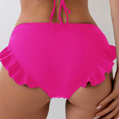 Womens Ruffled Swim Briefs Conservative Design