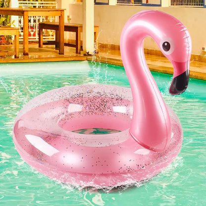 Flamingo Pool Float - Fun Beach Floaties Inflatable Swimming Pool Tubes Party Toys Summer Pool Raft Lounger for Adults & Kids