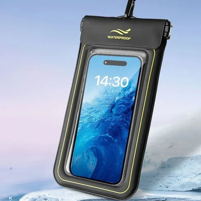 HAISSKY Armband Mobile Phone Waterproof Pouch For iPhone 17 16 15 14 13 Pro Max 16 Plus Hook Sponge Floating Swimming Diving Bag