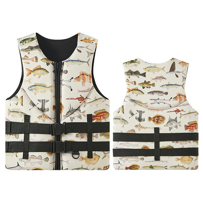 2025 Neoprene Life Jacket for Adult Men Super Buoyancy Surf Raft, Kayak, Fishing Jet Ski, Water Sport, Swimming Rescue