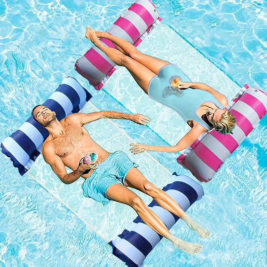 PVC Two-Tube Inflatable Floating Bed for Pool and Water Relaxation
