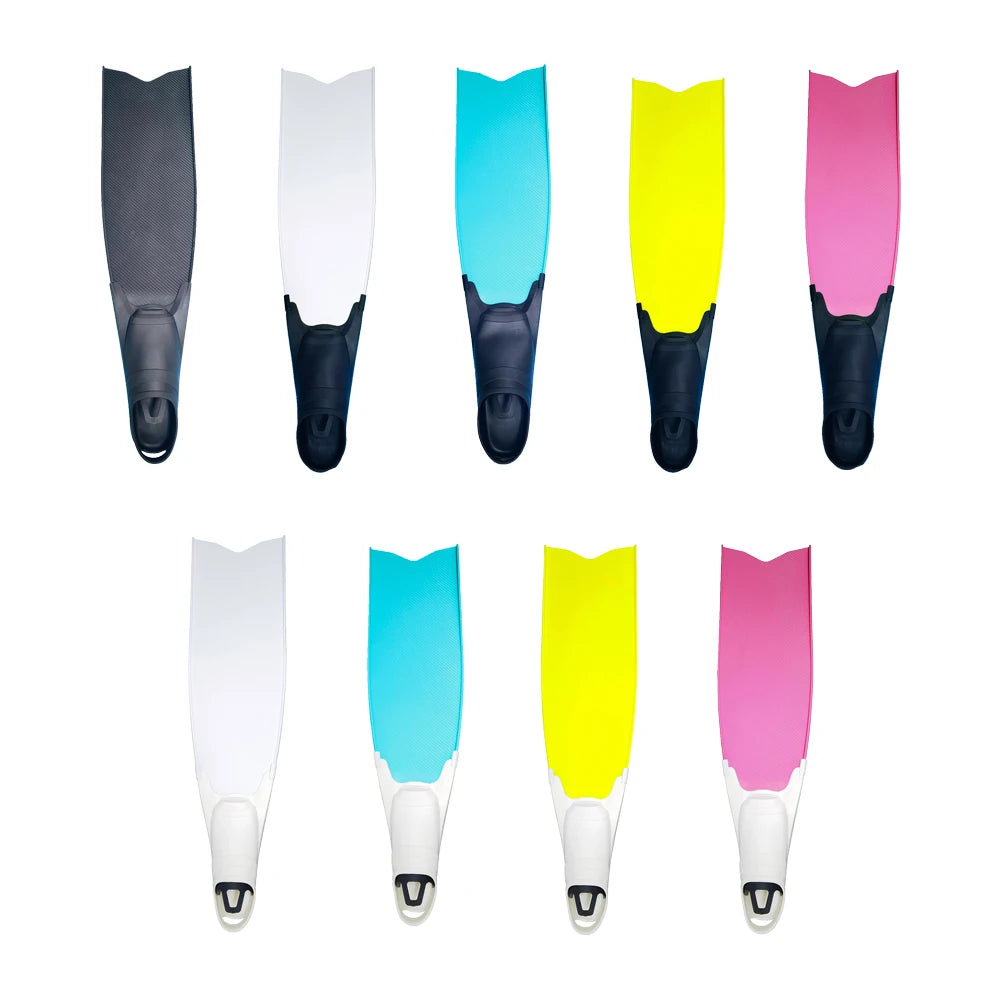 Professional Free Diving Fins PP Long Blade Scuba Diving Long Flipper Swimming Training Snorkeling Equipment for Adult