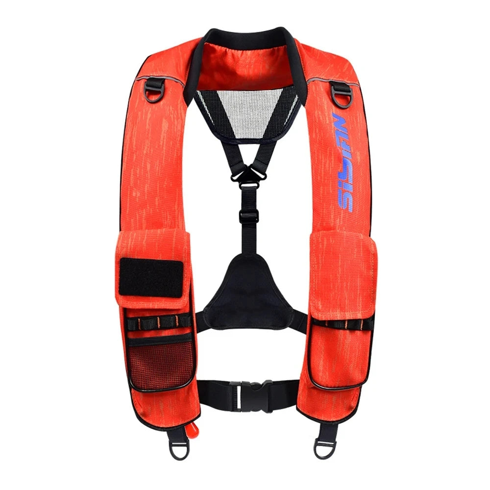 New Multi Functional Fishing Vest Automatic Inflatable Adult Lightweight Marine Fishing Swimming Raft Kayak Secure Jacket Vest