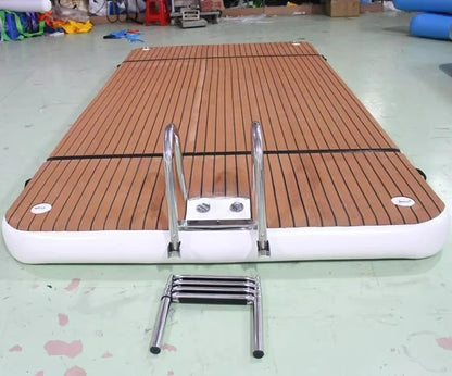 Water Park Jet Ski Yacht Dock Floating Raft Inflatable Water Floating Island Platform 6 Person Inflatable Floating Dock