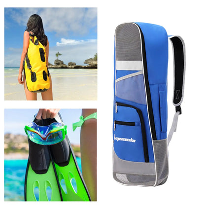 Snorkeling Backpack Fins Storage Bag Equipment Breathable with Pockets Shoulder Bag Organizer for Travel Workout Scuba Diving