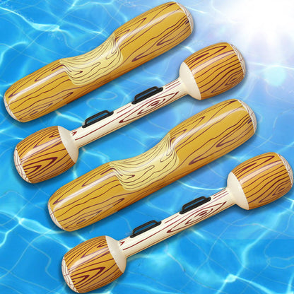 Inflatable Double Water Strike Game Set with Swimming Ring and Sticks