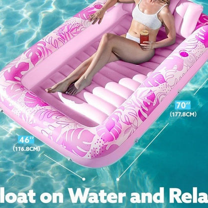 Inflatable floating pool for adults