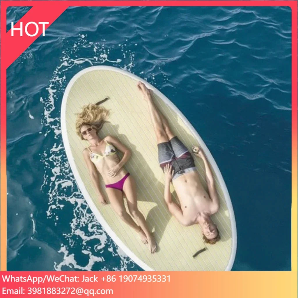 Inflatable Water Floating Platform Factory Price Water Floating Platform Vacation Outdoor Water Party Inflatable Pontoon