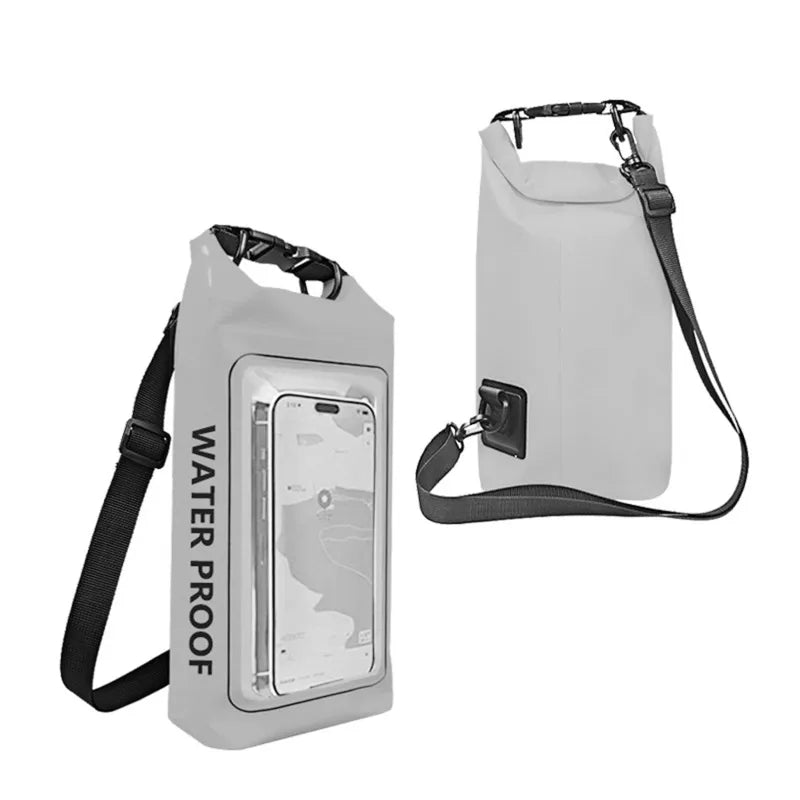 Waterproof PVC Dry Bag 5L 2L Swimming Diving Rafting Floating Shoulder Outdoor Beach Sport Kayaking Travel Crossbody Bag Surfing