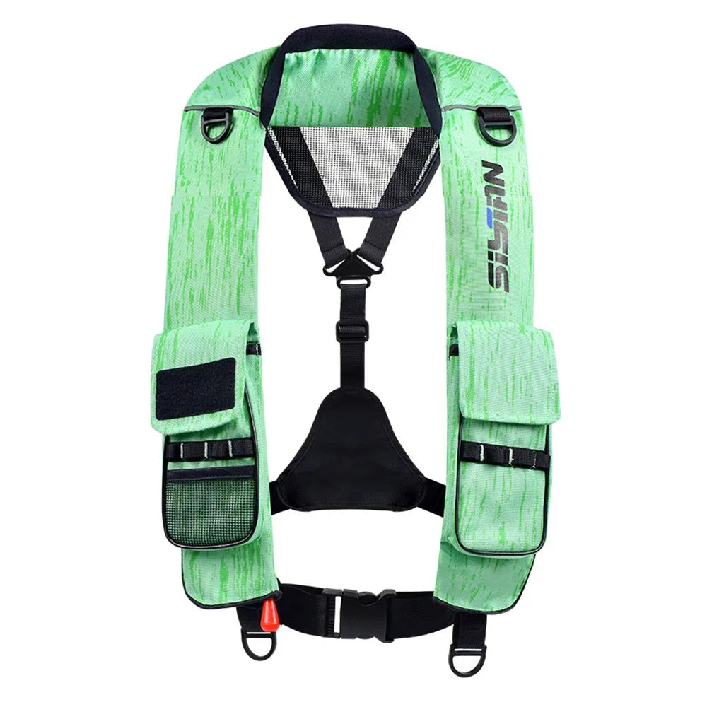 New Multi Functional Fishing Vest Automatic Inflatable Adult Lightweight Marine Fishing Swimming Raft Kayak Secure Jacket Vest