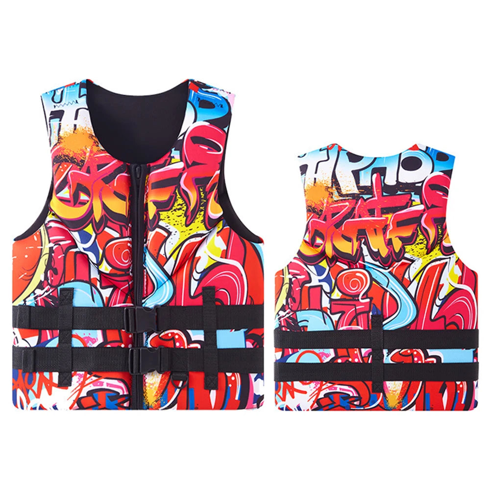 2025 Neoprene Life Jacket for Adult Men Super Buoyancy Surf Raft, Kayak, Fishing Jet Ski, Water Sport, Swimming Rescue