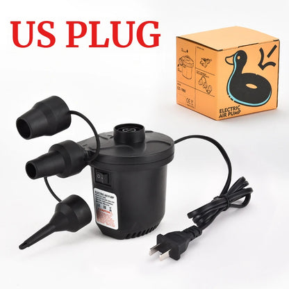 50W Electric Air Pump with 3 Nozzles，Quick 5000PA  Air Pump Inflator Deflator for Air Mattress Beds Pool Toys Raft Vacuum Bag