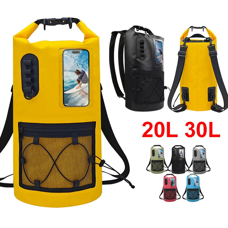 Scione Swimming Dry Bag Outdoor Waterproof Bag for Kayaking Rafting Boating River Outdoor Camping Hiking Surfing Backpack 20 30L
