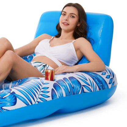 Inflatable Pool Float Adult - Pool Floaties Lounger Floats Raft Floating Chair Water Floaties for Swimming Pool Lake Lounge Floa